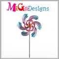 Metal Wind Spinners Beautiful Flower Stake for Garden